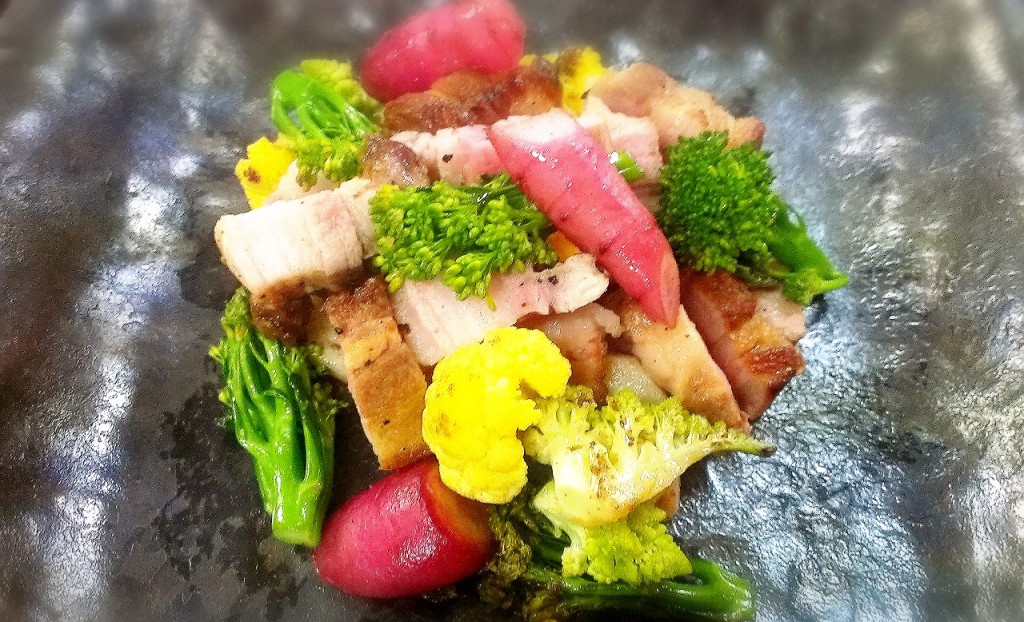 島豚と千葉県産洋野菜のグリル